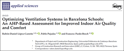 El projecte IAQ4EDU ha realitzat una avaluació basada en l’AHP dels sistemes de ventilació a les escoles de Barcelona