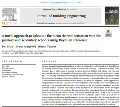 The IAQ4EDU project has developed a novel approach for thermal survey data enhancement