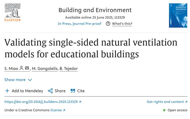 The IAQ4EDU project validated natural ventilation models for educational buildings