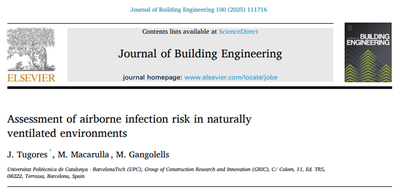 El proyecto IAQ4EDU desarrolla una metodología innovadora para evaluar el riesgo de infección por vía aérea en entornos con ventilación natural